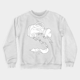 Aquarius - Black and White Crewneck Sweatshirt